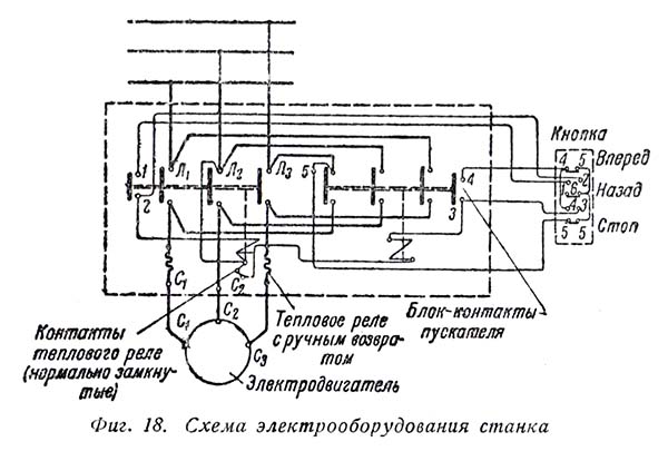 Принципова електрична схема токарно-гвинторізного верстата 161-А 161-А Схема електрична токарно-гвинторізного верстата